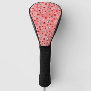 Red Skulls and Sunflower Series Design 6 Golf Head Cover