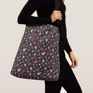 Red Skulls and Sunflower Series Design 7 Crossbody Bag