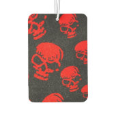 Red Skulls on Black Car Air Freshener (Back)