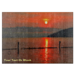 Red Sky At Morning Cutting Board
