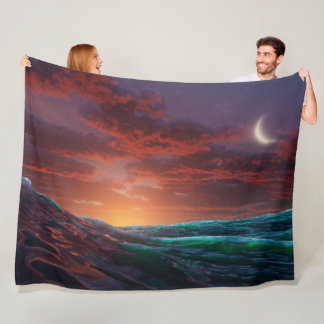 Red Sky at Night Fleece Blanket