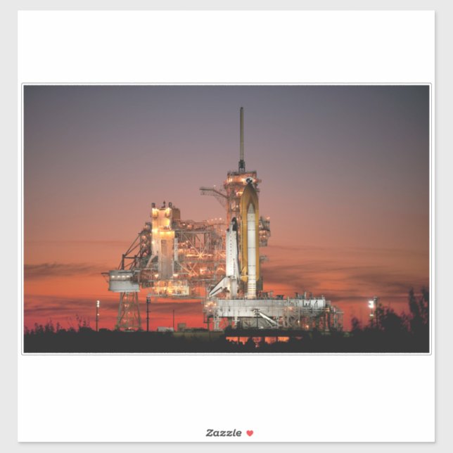 Red Sky for Space Shuttle Atlantis Launch (Sheet)