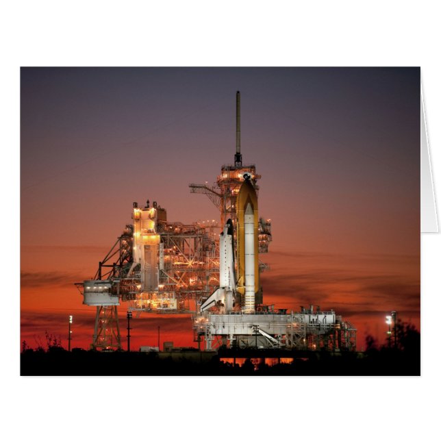 Red Sky for Space Shuttle Atlantis Launch (Front Horizontal)