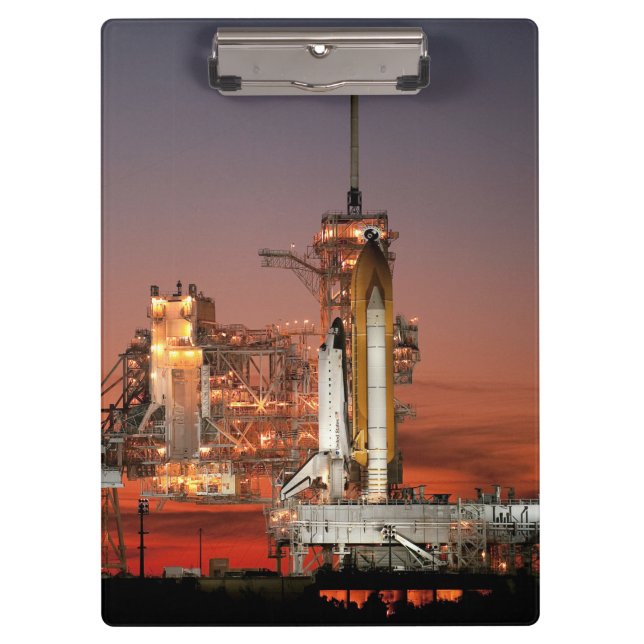 Red Sky for Space Shuttle Atlantis Launch Clipboard (Front)