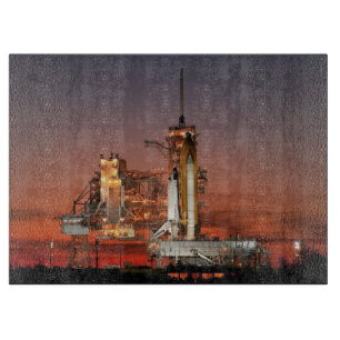 Red Sky for Space Shuttle Atlantis Launch Cutting Board
