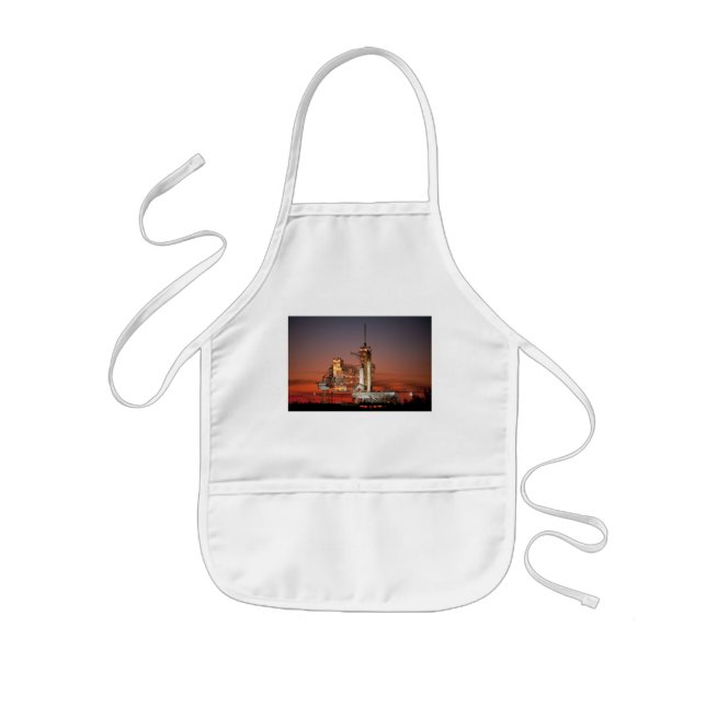 Red Sky for Space Shuttle Atlantis Launch Kids Apron (Front)