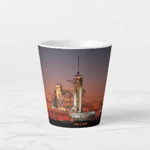 Red Sky for Space Shuttle Atlantis Launch Latte Mug