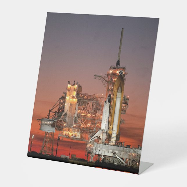 Red Sky for Space Shuttle Atlantis Launch Pedestal Sign (Front)