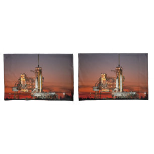 Red Sky for Space Shuttle Atlantis Launch Pillowcase