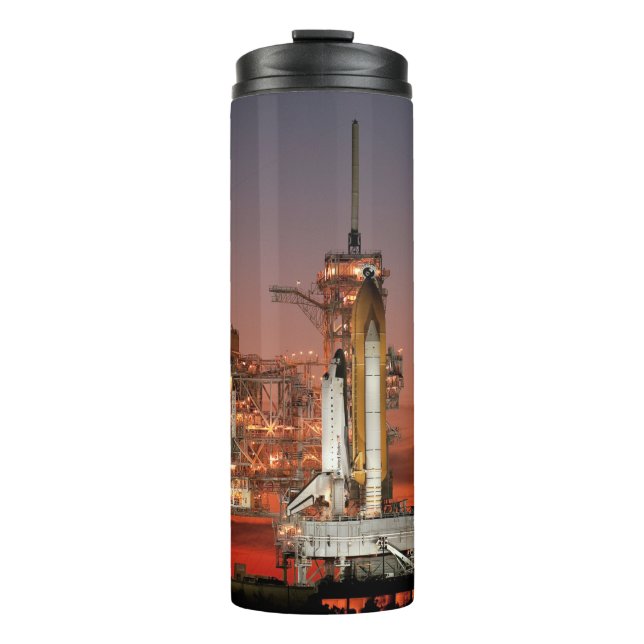 Red Sky for Space Shuttle Atlantis Launch Thermal Tumbler (Front)