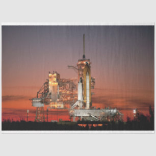Red Sky for Space Shuttle Atlantis Launch Tissue Paper