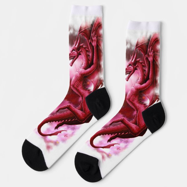 Red Sky in the Morning Socks (Left)
