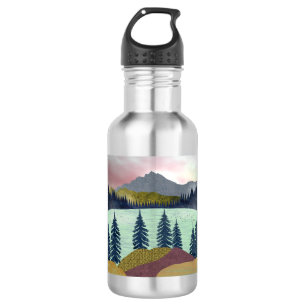 Red Sky Lake Landscape 532 Ml Water Bottle