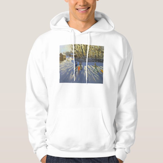Red sledge Monyash Derbyshire Hoodie (Front)