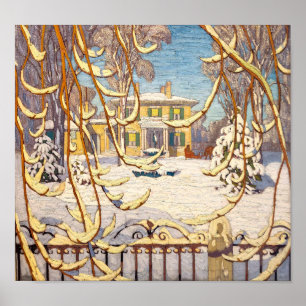Red Sleigh House, Winter   Lawren Harris   Poster