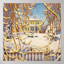 Red Sleigh House, Winter | Lawren Harris |