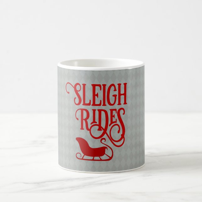 Red Sleigh Rides Holiday Coffee Mug (Center)