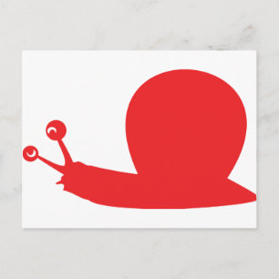 red slug icon postcard
