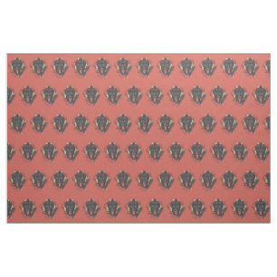 Red Smiling Krampus Switch Fabric