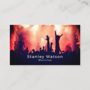 Red Smoke Concert Crowd, Professional Vocalist Business Card