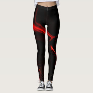 Red smoke or undulations over darkest red, black? leggings