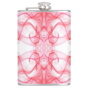 Red Smoke Symmetrical Minimalist Abstract Hip Flask