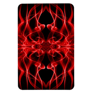 Red Smoke Symmetrical Minimalist Black Magnet