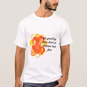 Red Snake on a Golden Flower”   Unique & Luxurious T-Shirt