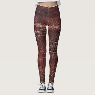 Red Snake Scales Leggings