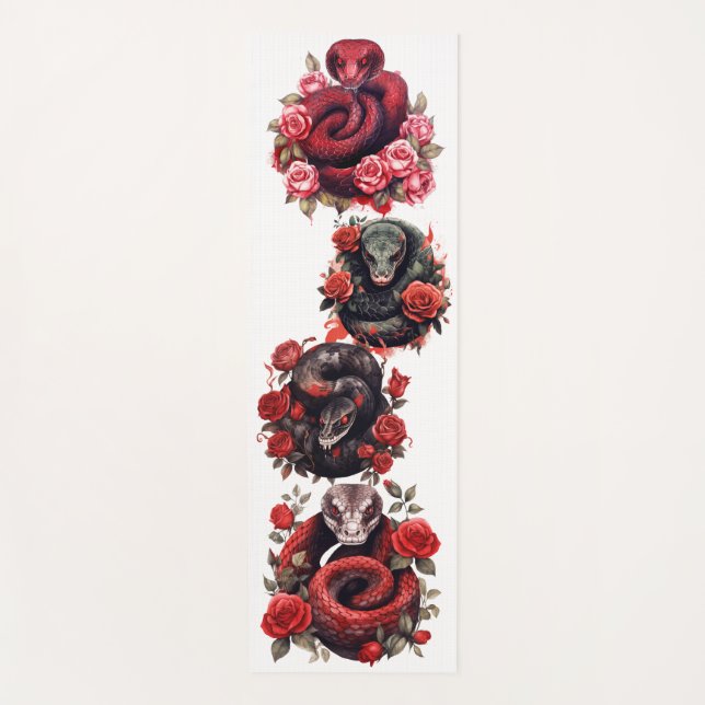 Red Snake Yoga Mat (Front)