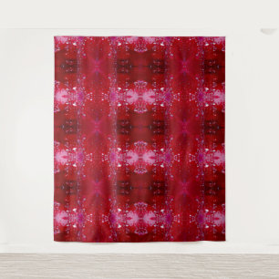Red Snapdragon Ikat Tapestry
