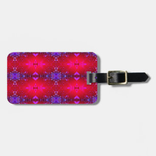 Red Snapdragon X Miami Ikat Also Luggage Tag