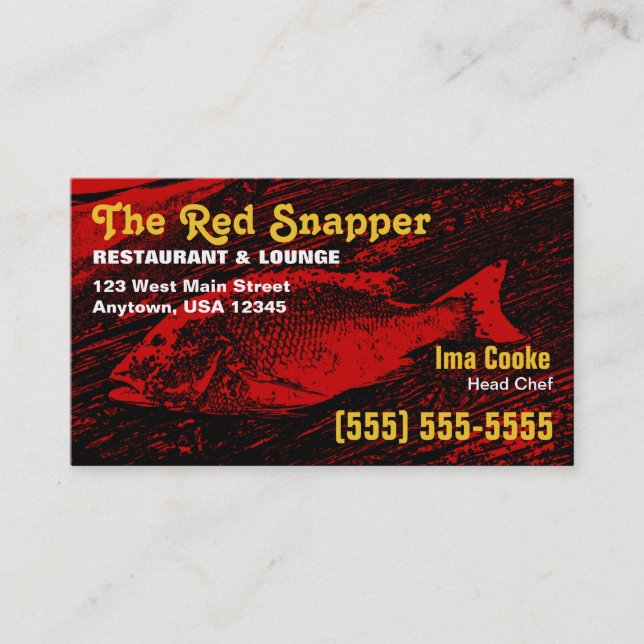 Red Snapper Business Card (Front)