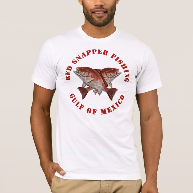 Red Snapper Fishing Gulf of Mexico T-Shirt (Front)