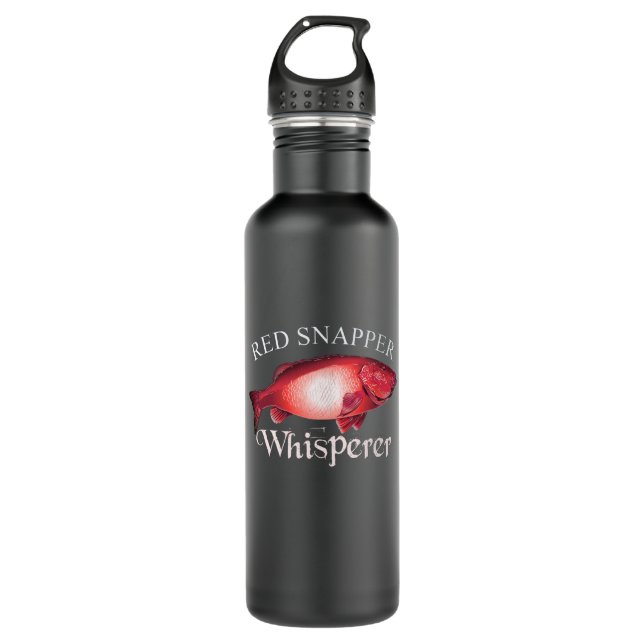 Red Snapper Whisperer Dark 710 Ml Water Bottle (Front)