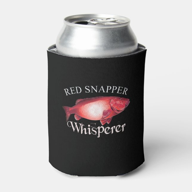 Red Snapper Whisperer Dark Can Cooler (Can Front)