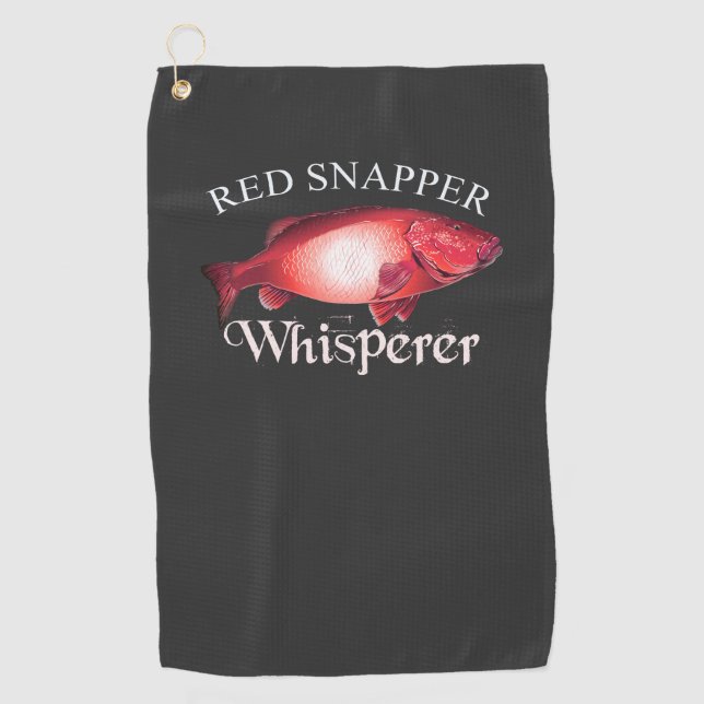Red Snapper Whisperer Dark Fishing Towel (Front)