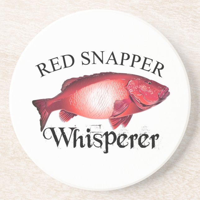 Red Snapper Whisperer Light Coaster (Front)