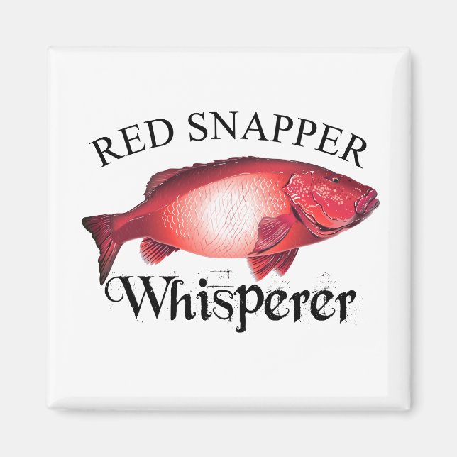 Red Snapper Whisperer Light Magnet (Front)