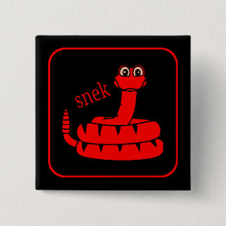 Red Snek 15 Cm Square Badge