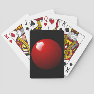 Red Snooker Ball Table Sport Playing Cards