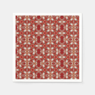 Red snow autumn geometric design Napkins
