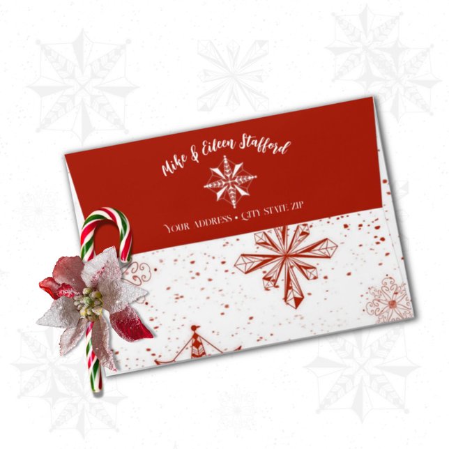 Red Snow on White Canvas Envelope (Creator Uploaded)