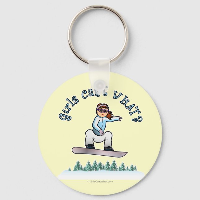 Red Snowboarder Key Ring (Front)