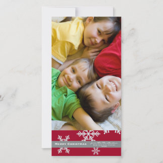 Red Snowflake 4x6 Photo card