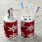 Red Snowflake Christmas Bath Set