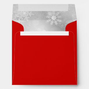Red Snowflake Christmas Holiday Envelopes