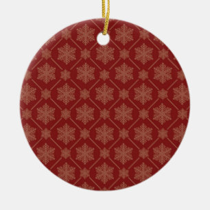 Red Snowflake Christmas Tree Ornament