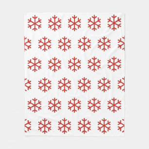 Red Snowflake Fleece Blanket