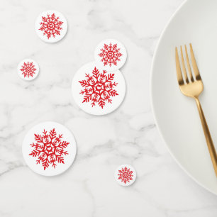 Red Snowflake Painting Party Confetti